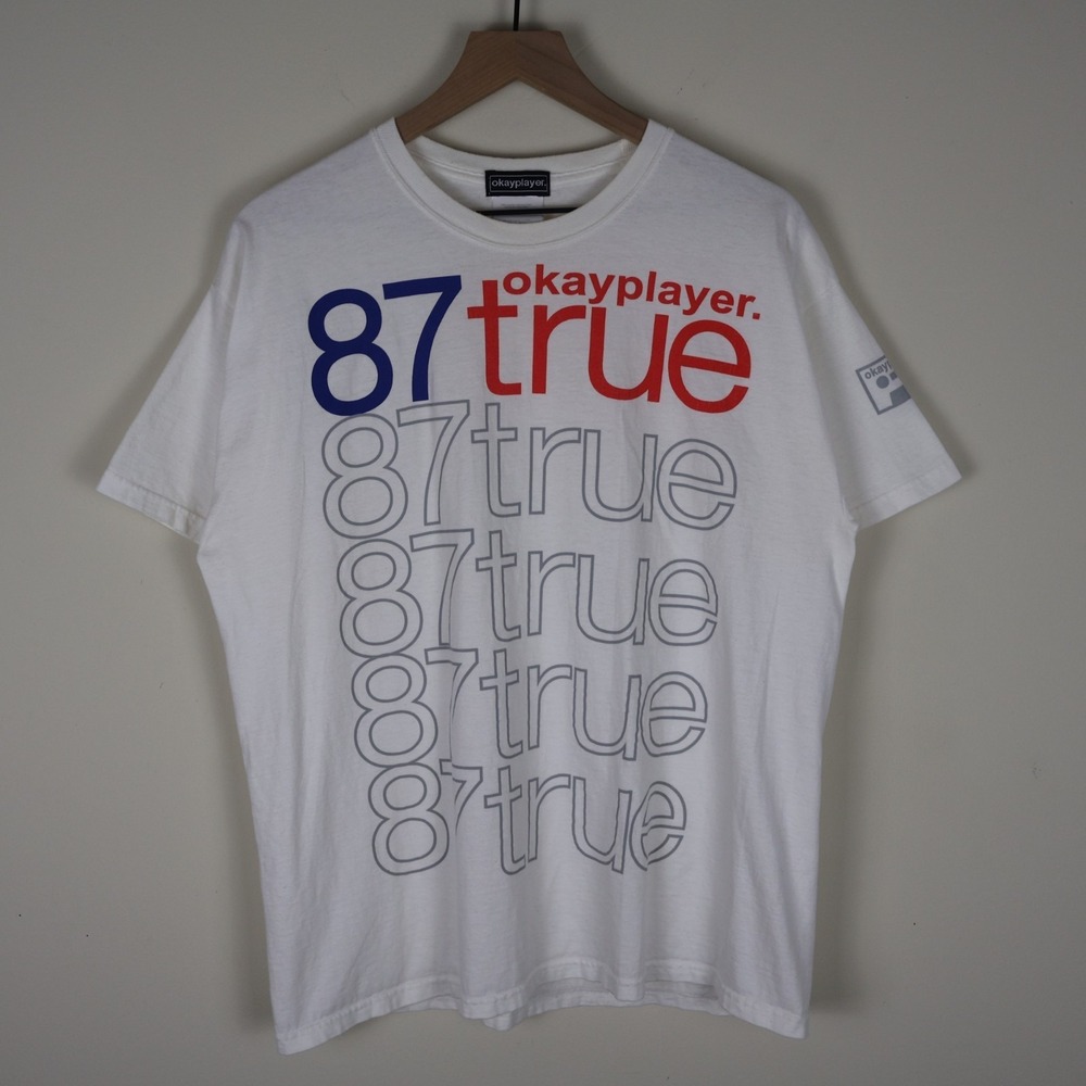 Vintage Y2K Okayplayer 87 True‎ Questlove Hip Hop Media Shirt White XL 22x27